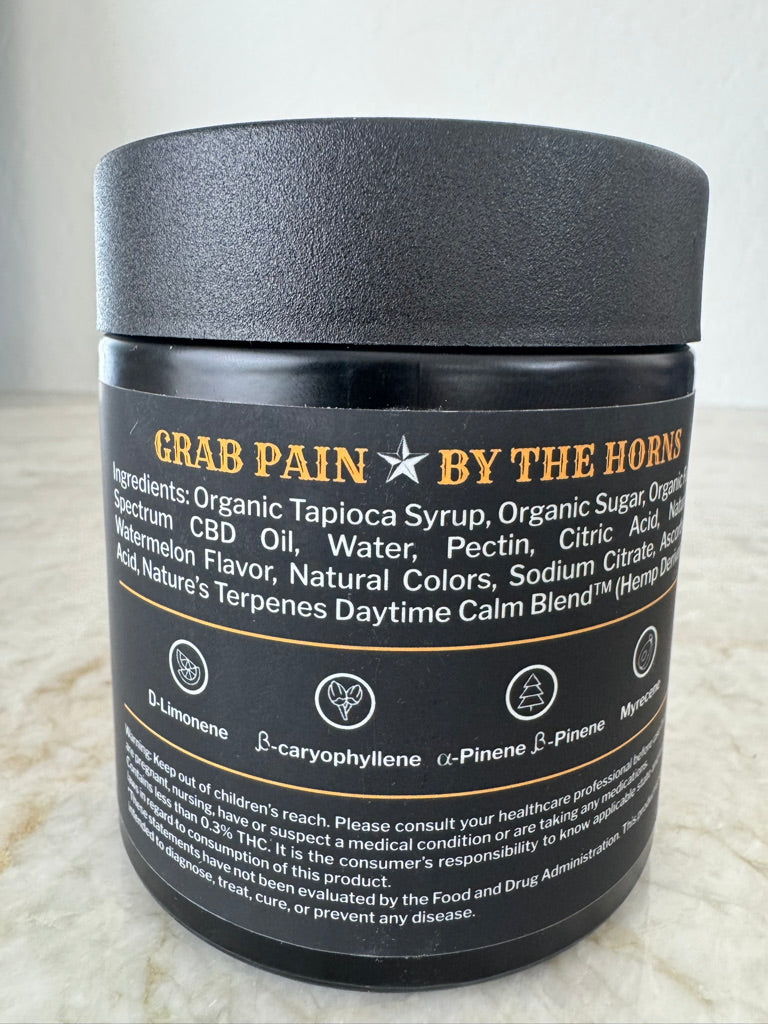 Bull Rub CALM Gummies – Watermelon 25mg Hemp Extract