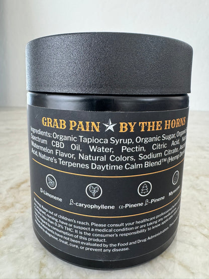 Bull Rub CALM Gummies – Watermelon 25mg Hemp Extract