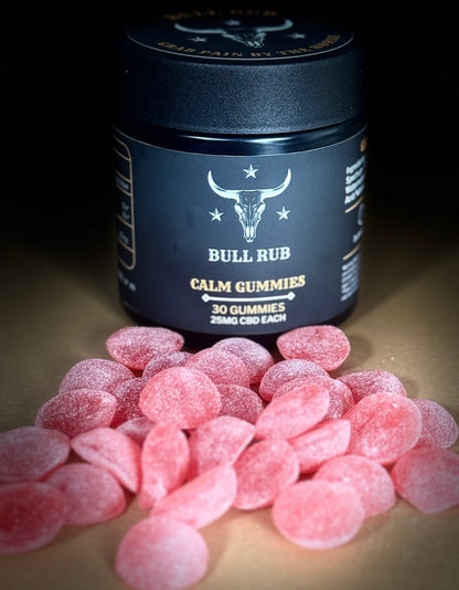 Bull Rub CALM Gummies – Watermelon 25mg Hemp Extract